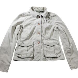 Eddie Bauer Corduroy Jacket Women’s Small Beige Button Up Collared